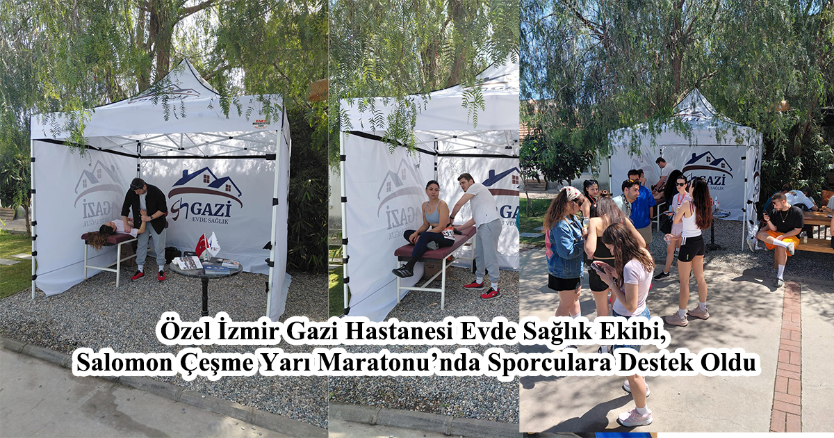Özel İzmir Gazi Hastanesi Evde Sağlık Ekibi, Salomon Çeşme Yarı Maratonu’nda Sporculara Destek Oldu